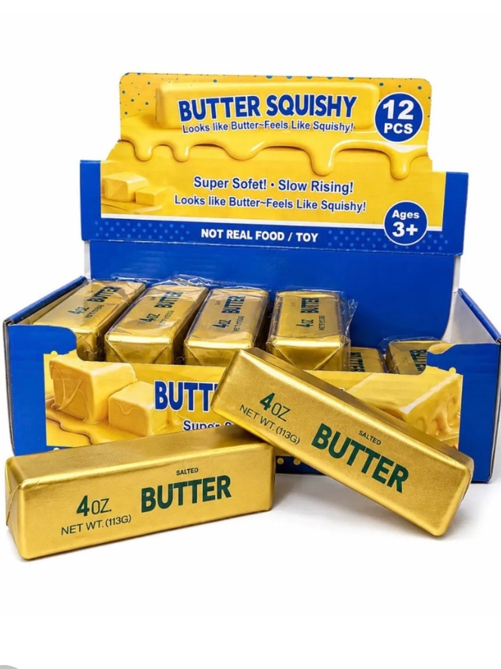 Gold Butter Squishy Toy Bar
